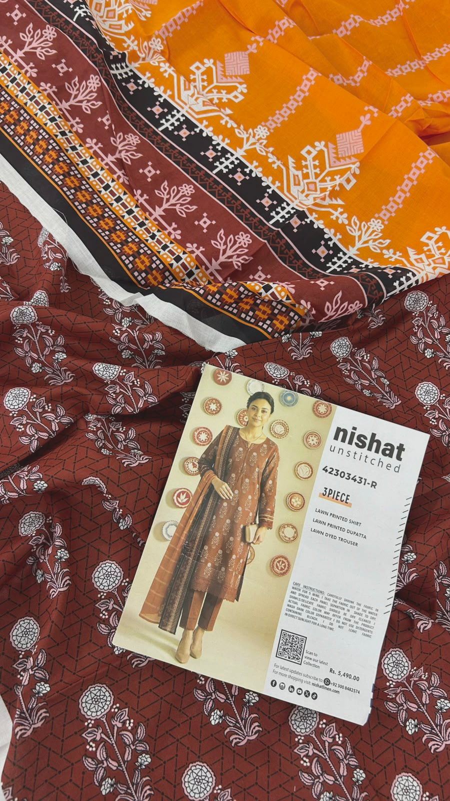 NISHAT LAWN 3 PC