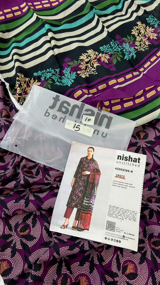 NISHAT LAWN 3 PC