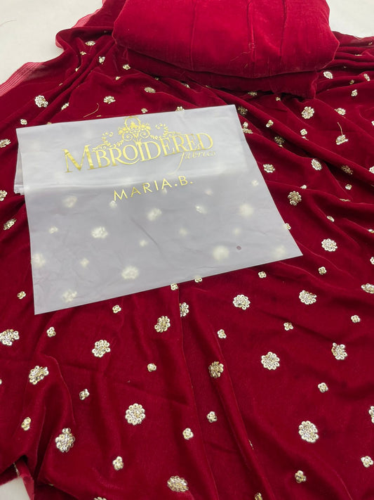 MARIA B VELVET EMB 2 PC