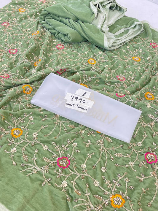 MARIA B EMB VELVET 2 PC