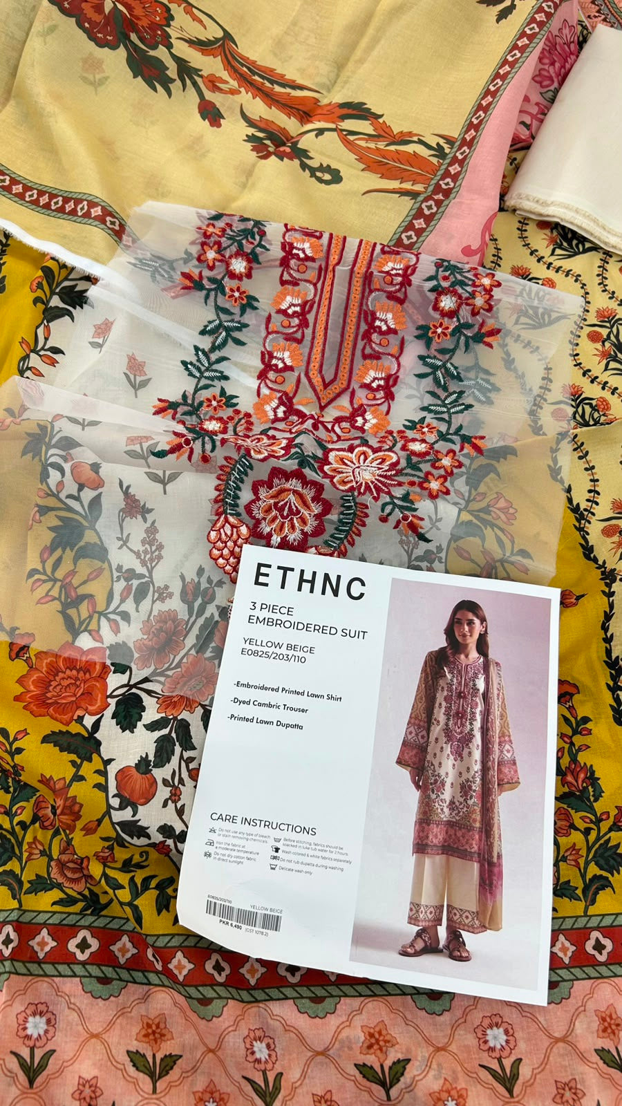 ETHNC EMB LAWN 3 PC