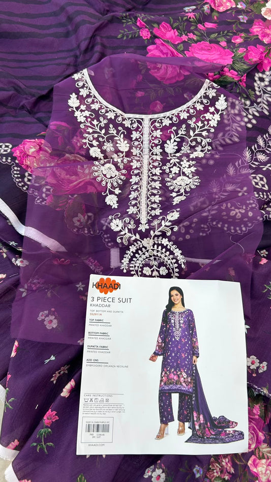 KHAADI EMBROIDERED KHADDAR 3 PC