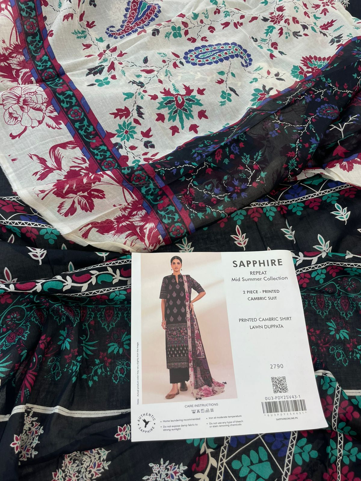 SAPPHIRE LAWN 2 PC SHIRT DUPATTA
