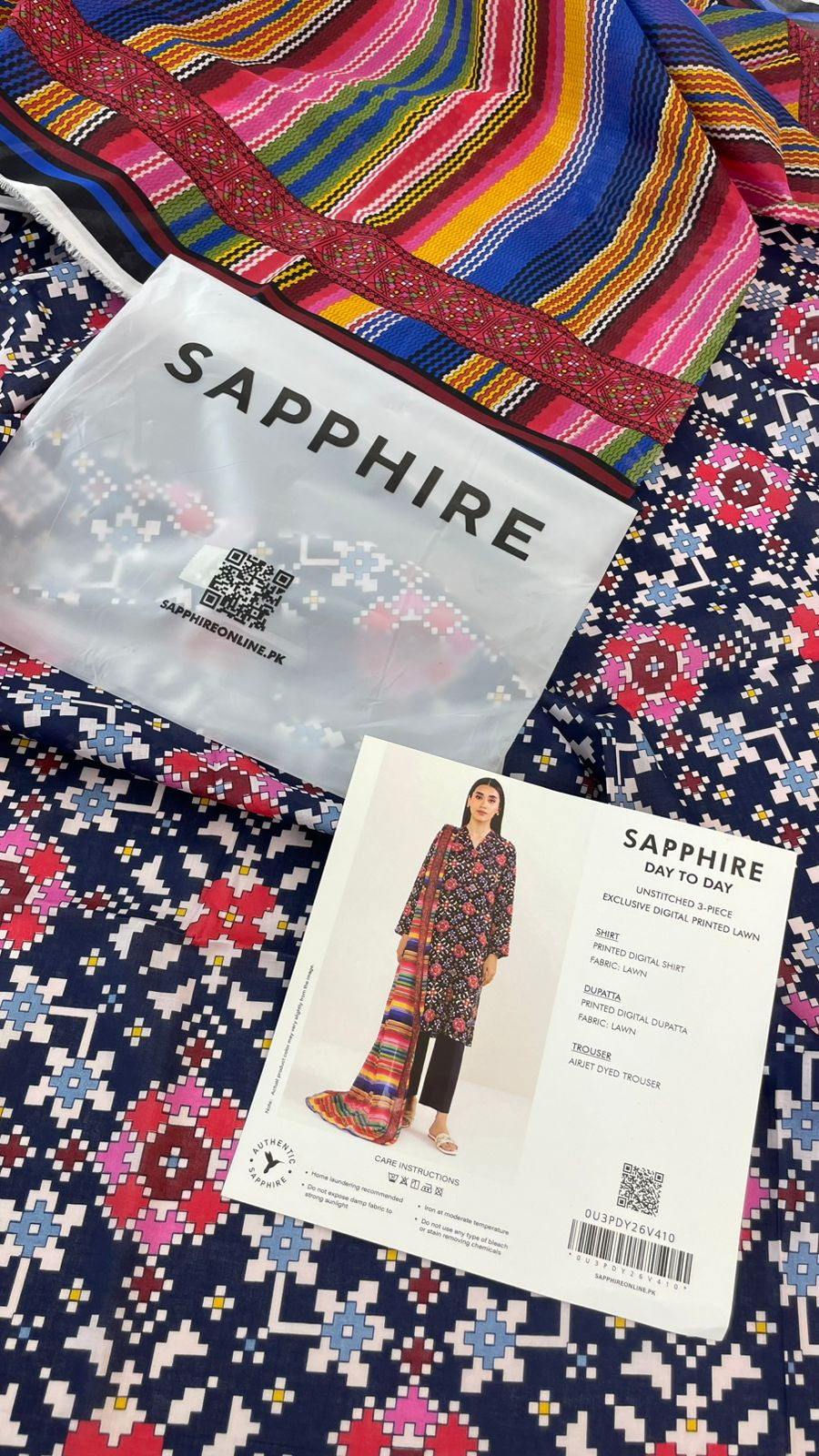 SAPPHIRE LAWN 3 PC