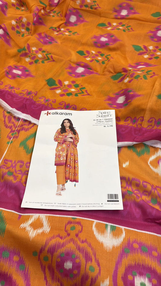 ALKARAM 2PC SHIRT DUPATTA