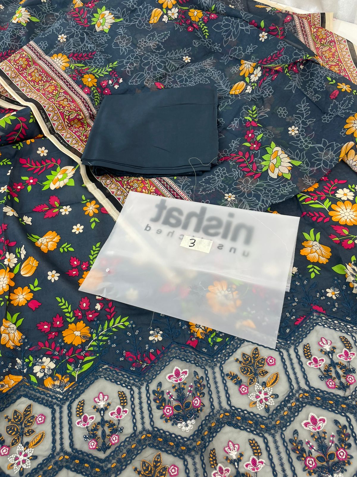 NISHAT EMB LAWN 3 PC