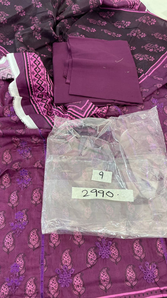 MIX BRAND EMB 3 PC LAWN