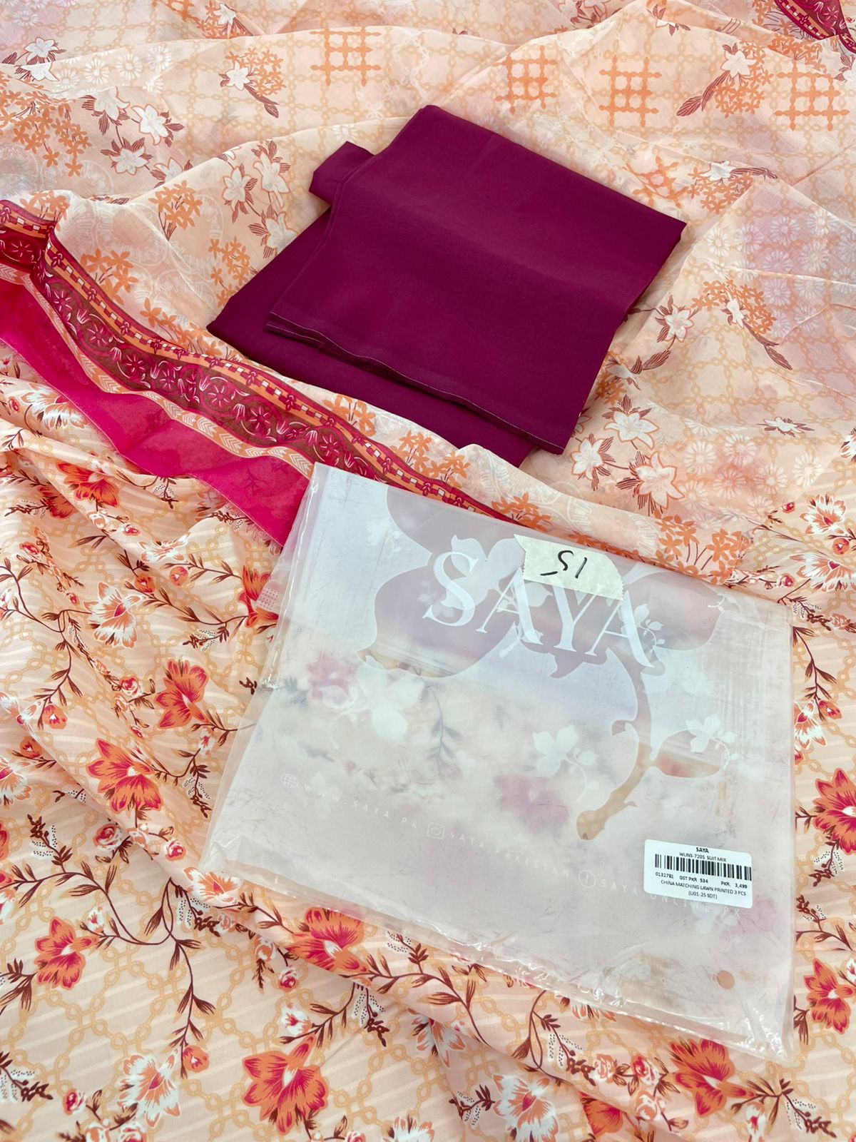 SAYA LAWN PRINTED 3 PC