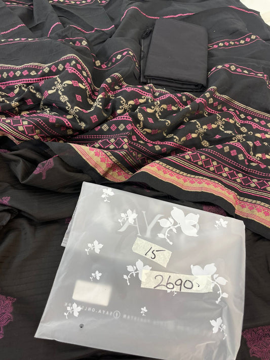SAYA LAWN JACQUARD 3 PC