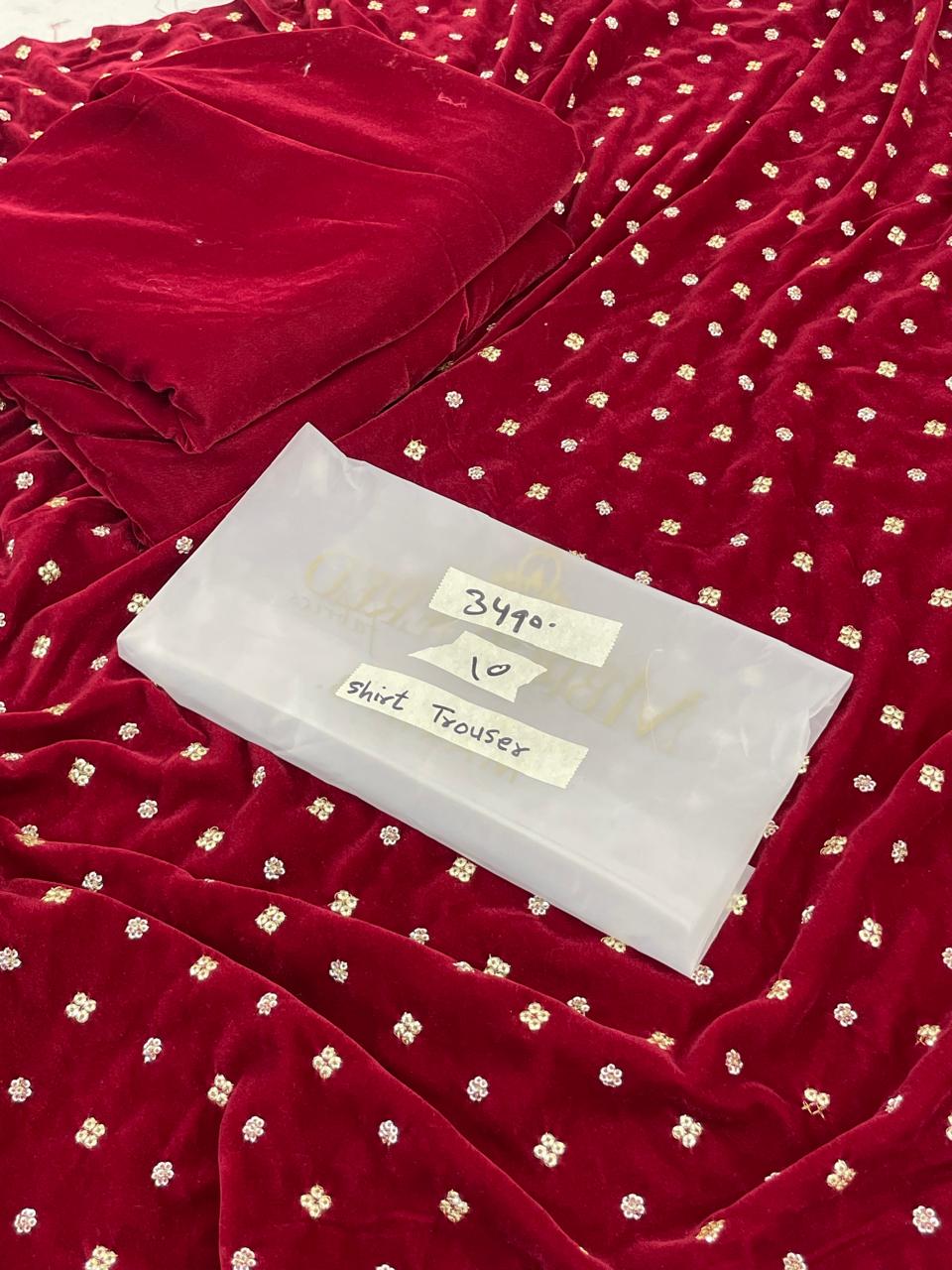 MARIA B EMB VELVET 2 PC