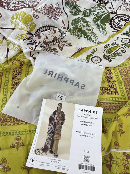 SAPPHIRE LAWN 2 PC SHIRT DUPATTA