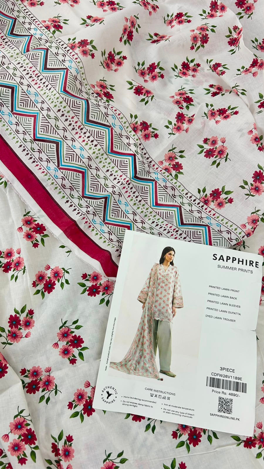 SAPPHIRE LAWN 3 PC