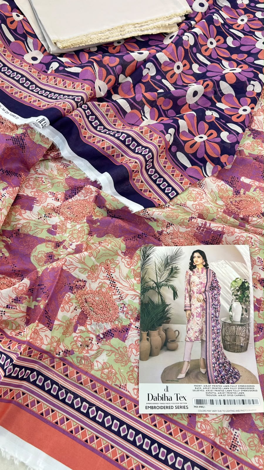 ZESH EMB LAWN 3 PC LOT