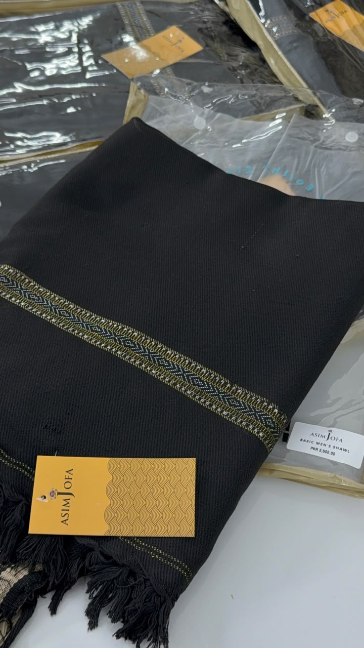 ASIMJOFA BLACK LUXURY SHAWL