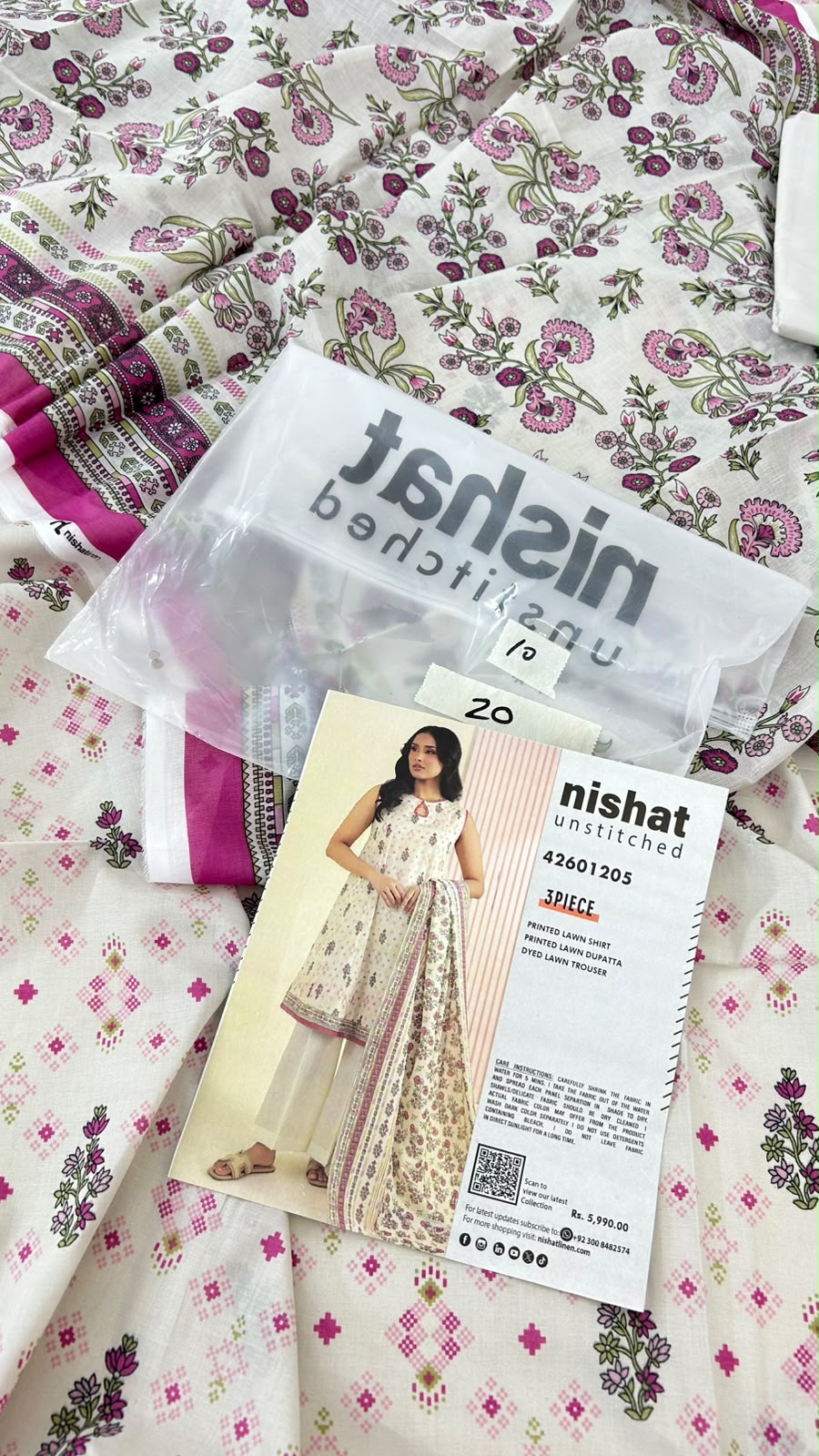 NISHAT LAWN 3 PC