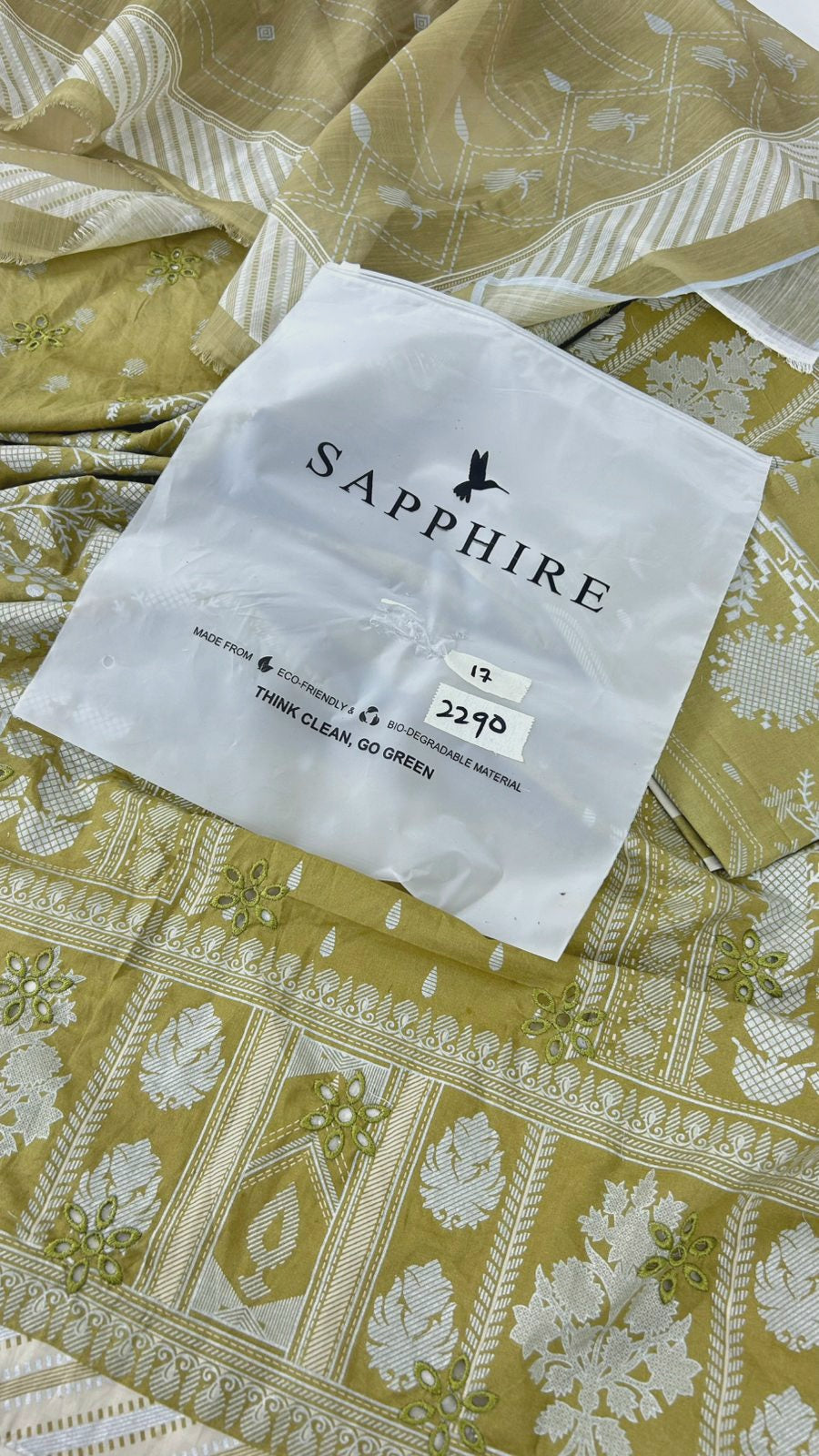 SAPPHIRE EMB 2 PC SHIRT DUPATTA