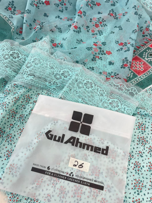 GULAHMED EMB 2 PC SHIRT DUPATTA LAWN