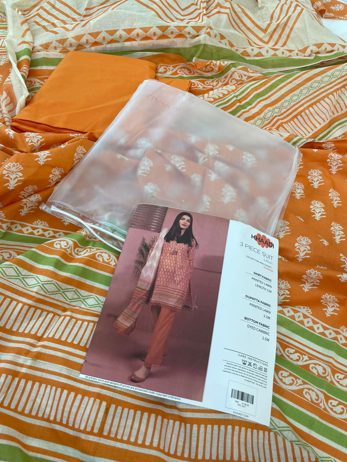 KHAADI LAWN 3 PC