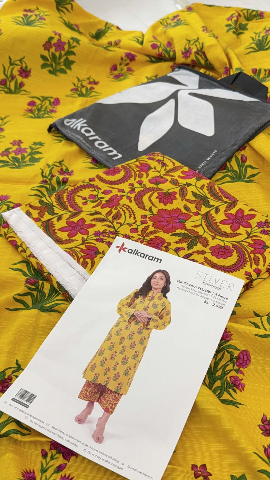 ALKARAM KHADDAR 2 PC SHIRT TROUSER