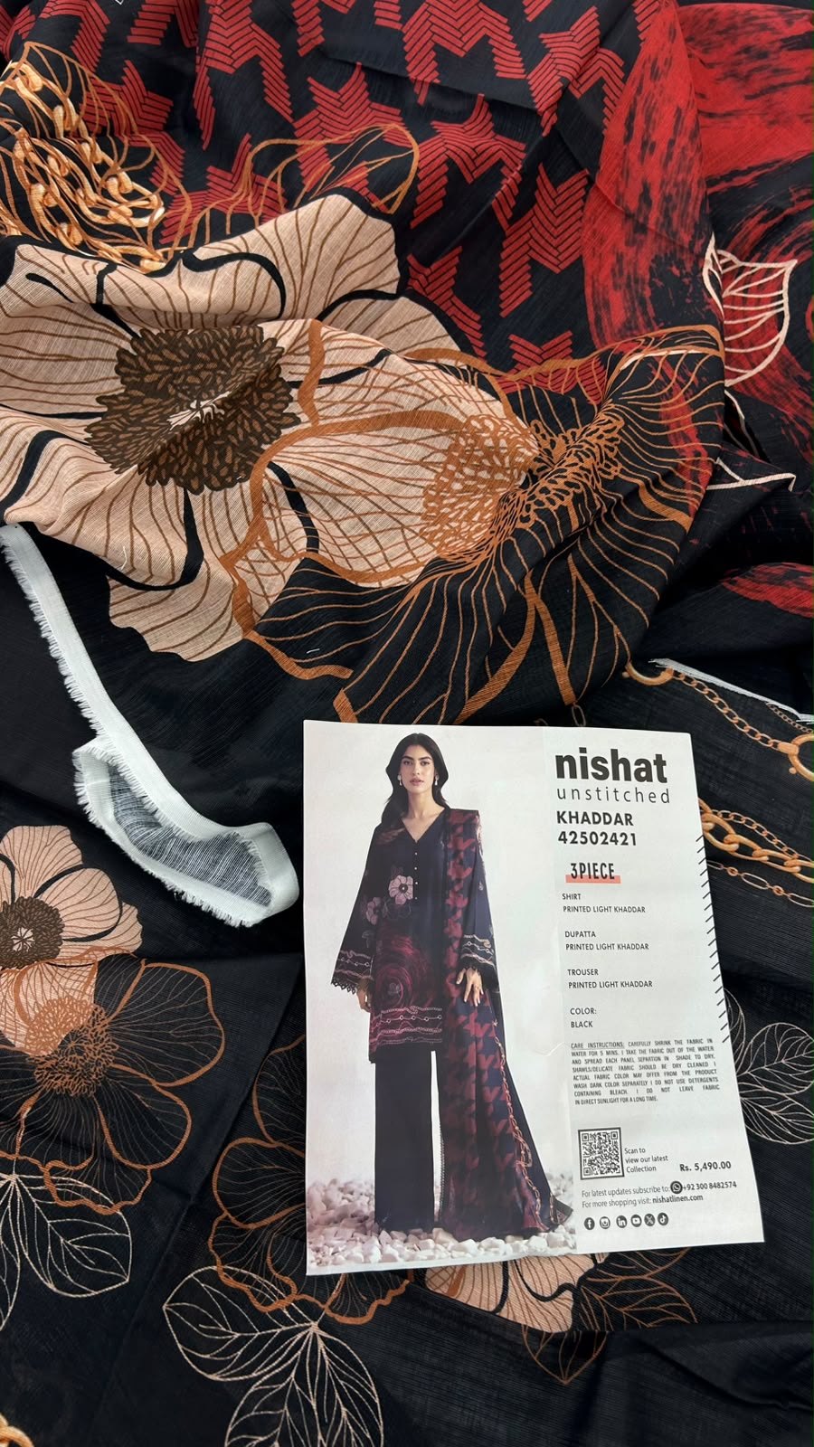 NISHAT KHADDAR 3 PC