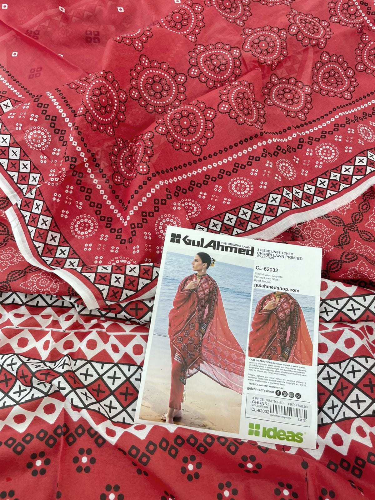 GULAHMED CHUNRI 3 PC LAWN