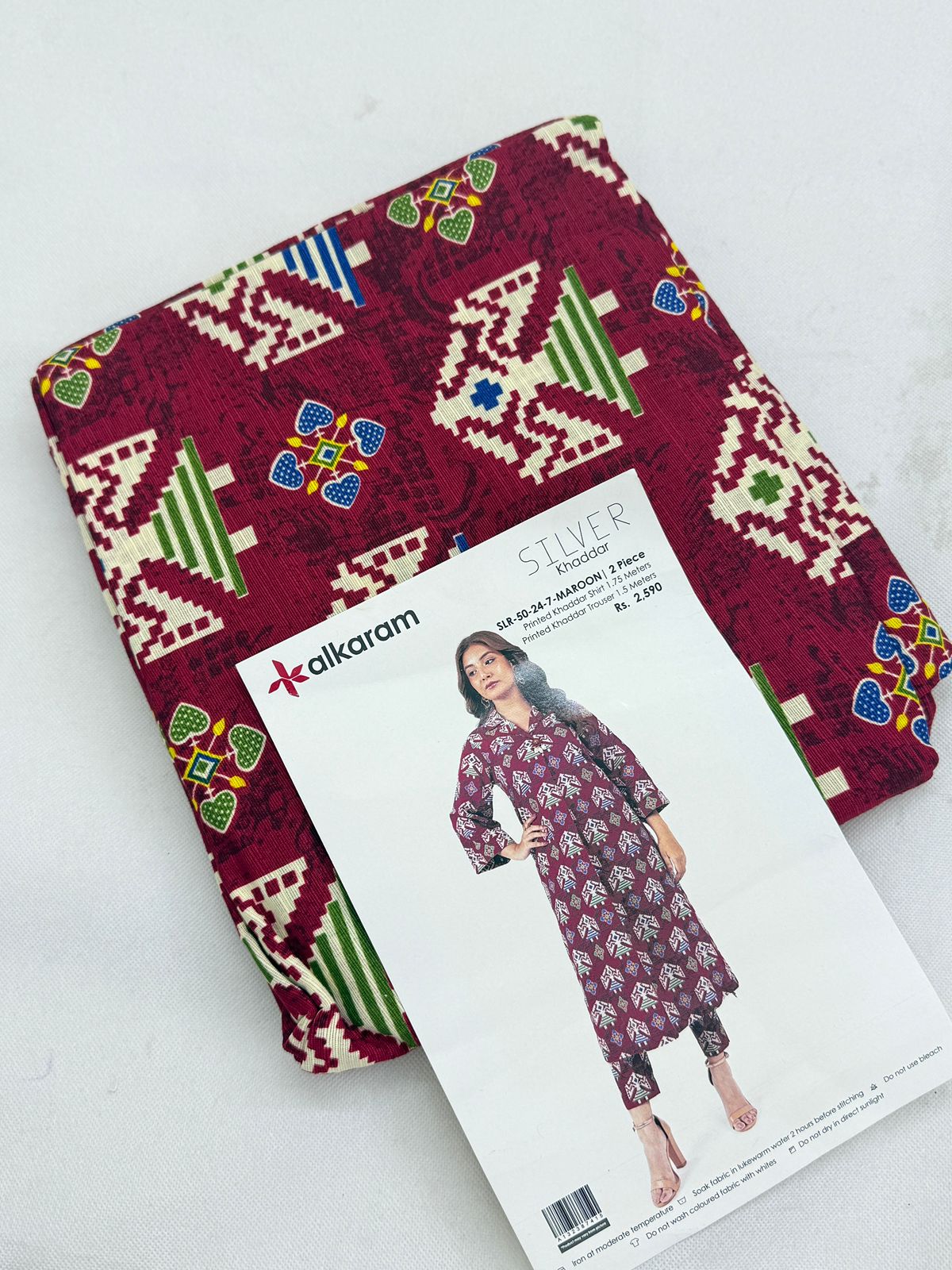 ALKARAM KHADDAR SHIRT TROUSER 2 PC