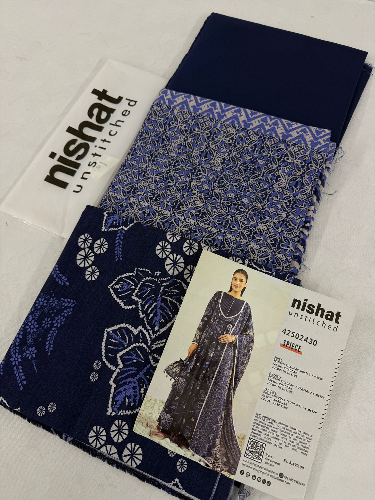 NISHAT KHADDAR 3 PC