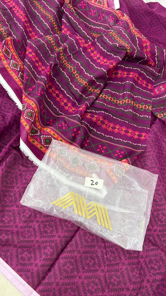 MIX BRAND 2 PC SHIRT DUPATTA