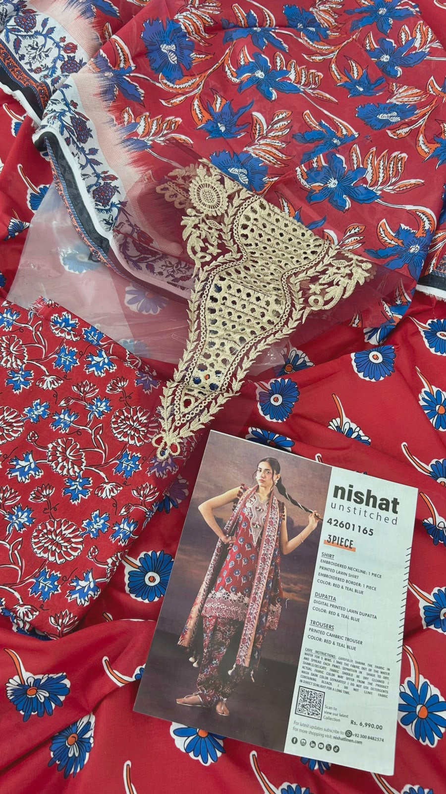 NISHAT EMB 3 PC LAWN