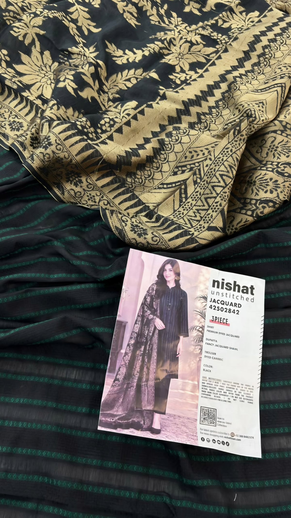 NISHAT JACQUARD LAWN 3 PC