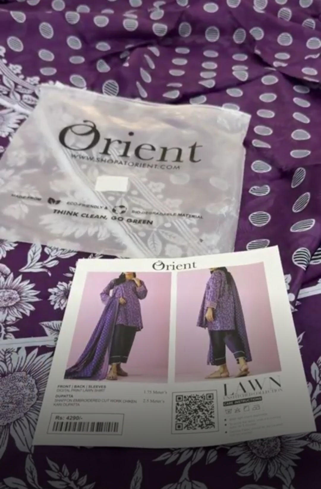 ORIENT LAWN 2 PC SHIRT DUPTA