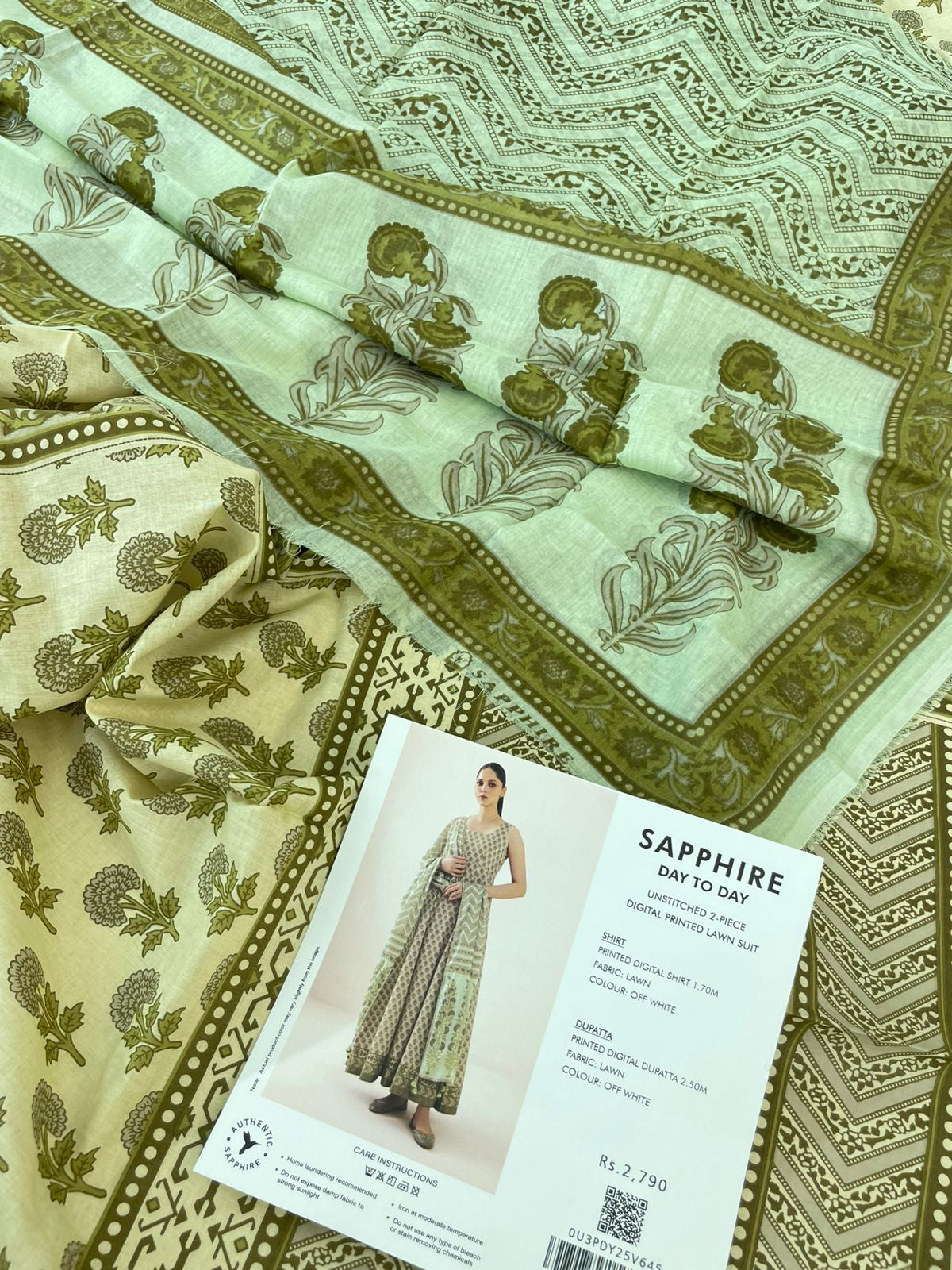 SAPPHIRE LAWN 2 PC SHIRT DUPATTA