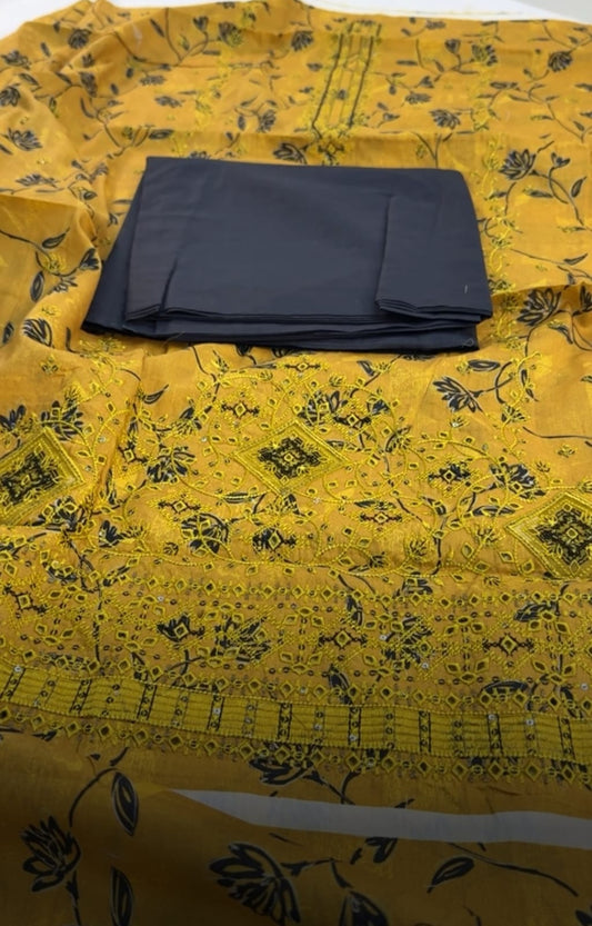 CHICKANKARI LAWN SHIRT TROUSER 2 PC