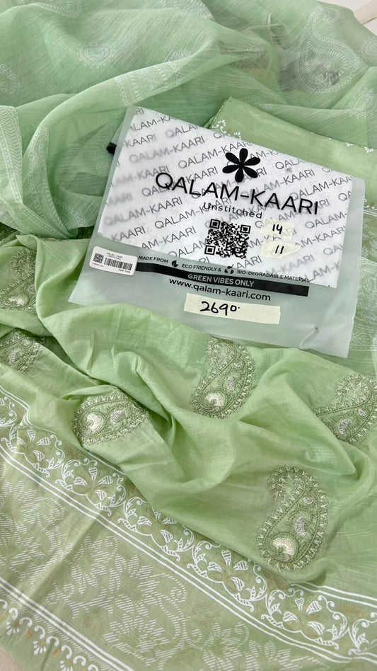 QALAMKAARI 2 PC EMB SHIRT DUPATTA