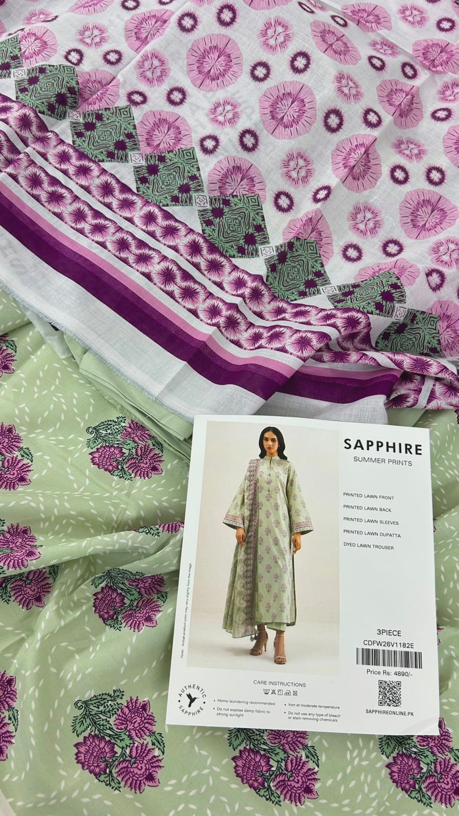 SAPPHIRE LAWN 3 PC