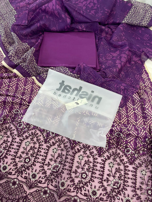 NISHAT EMB LAWN 3 PC