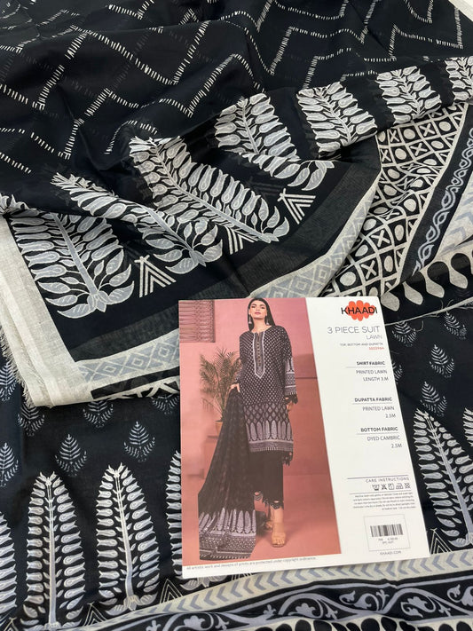 KHAADI LAWN 3 PC