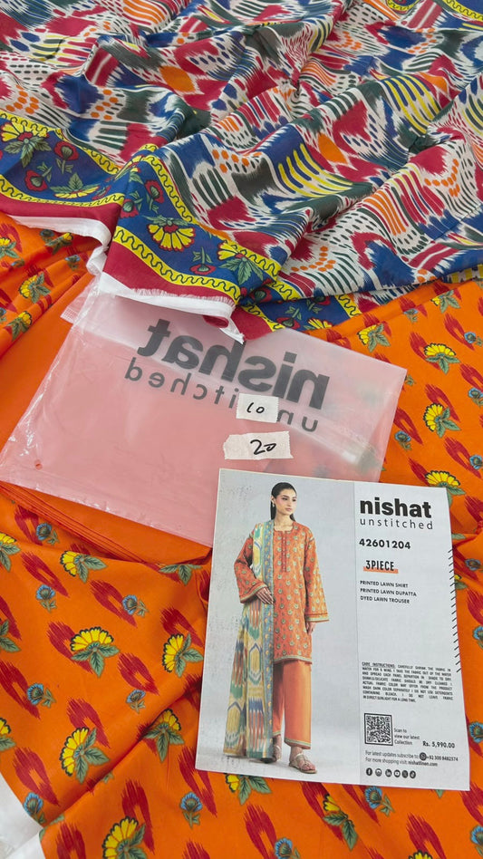 NISHAT LAWN 3 PC