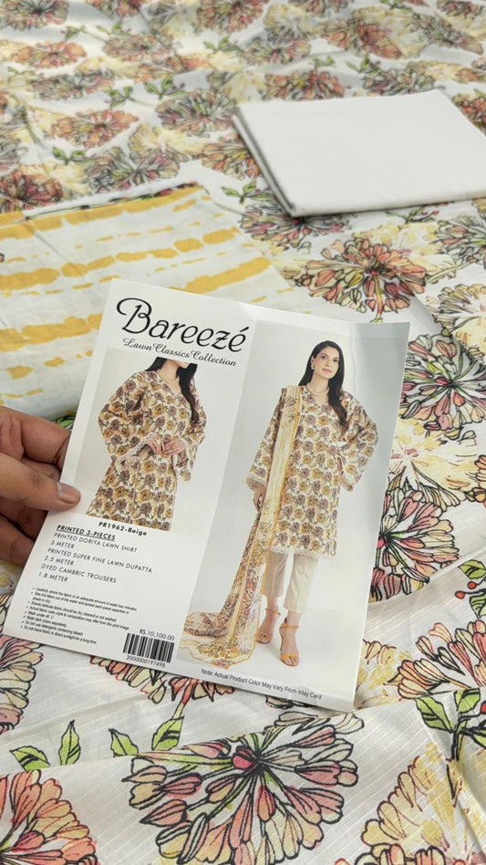 BAREEZE BANADORA LAWN 3 PC