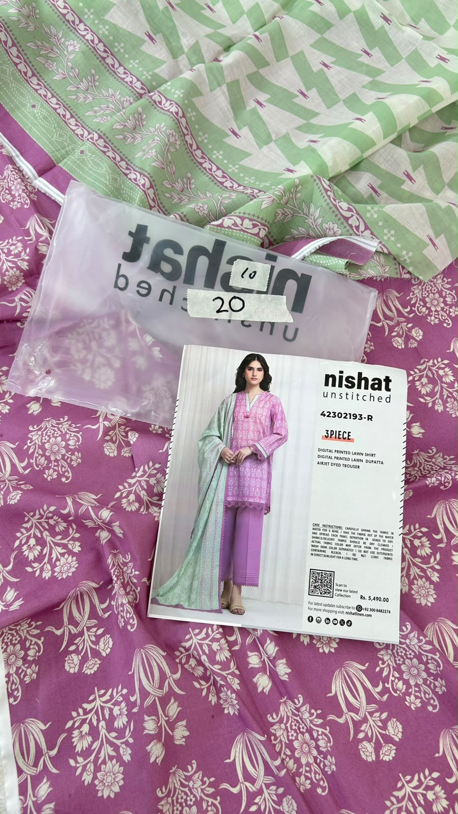 NISHAT LAWN 3 PC