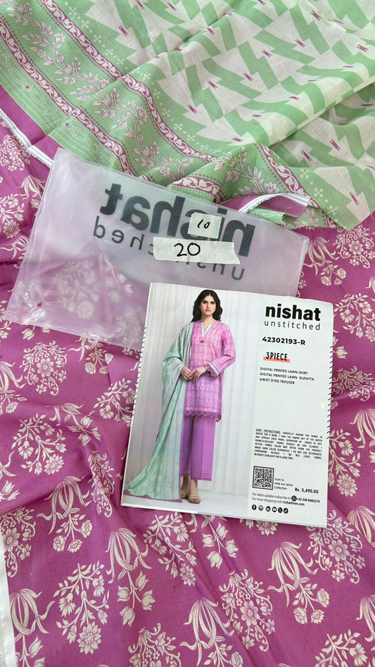 NISHAT LAWN 3 PC