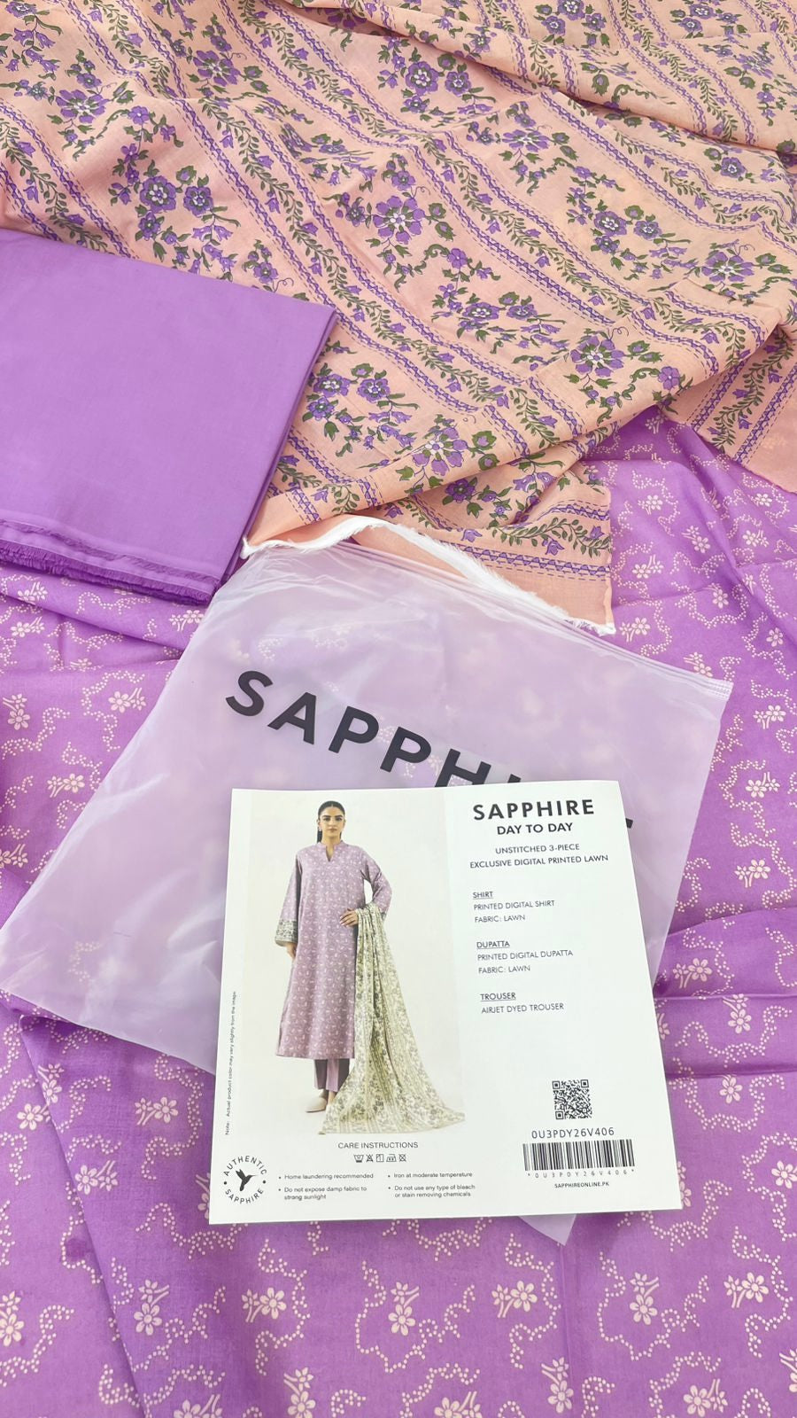 SAPPHIRE LAWN 3 PC