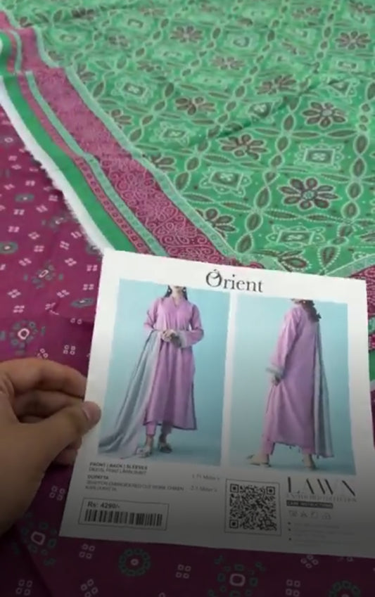 ORIENT LAWN 2 PC SHIRT DUPTA