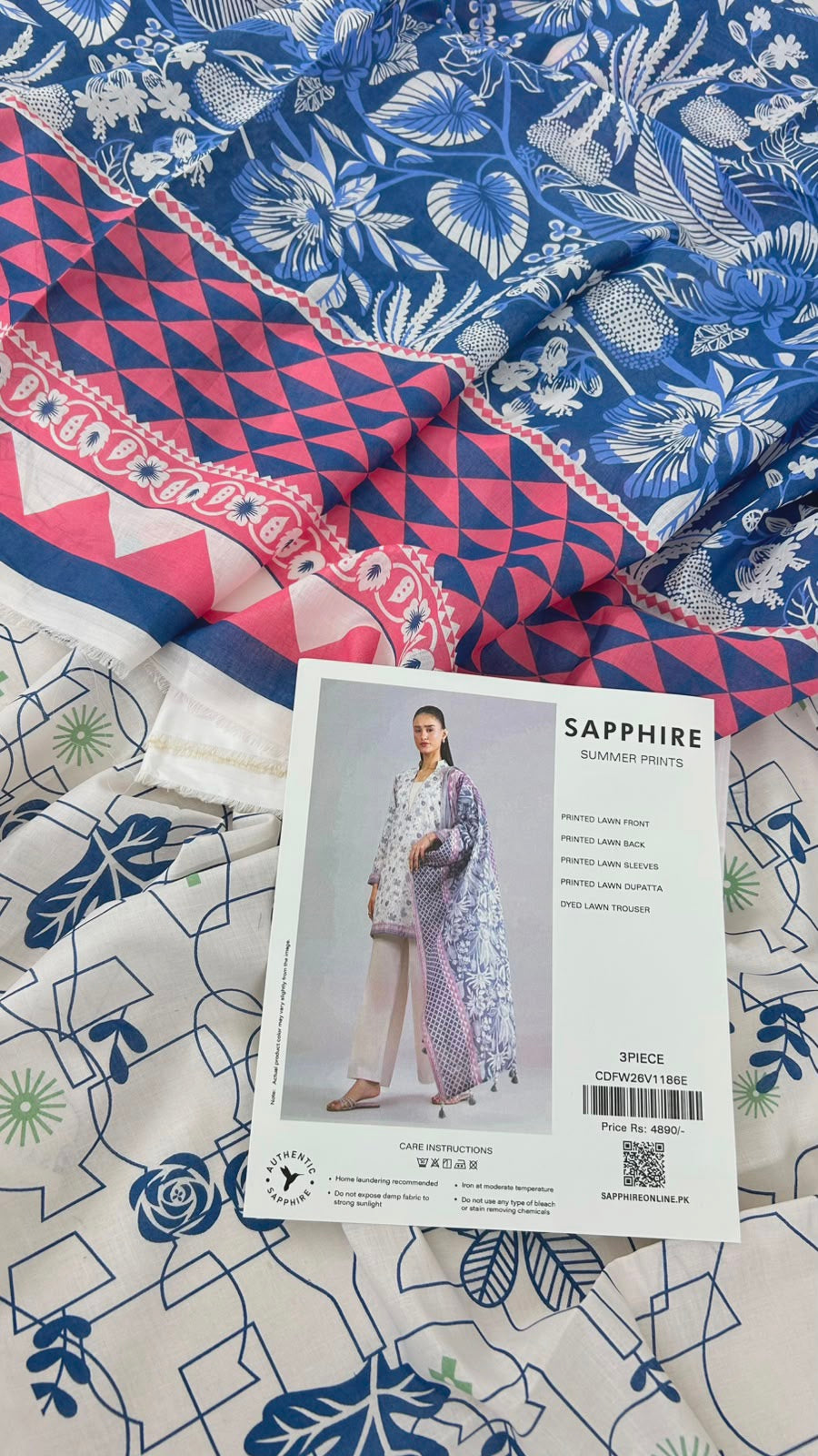 SAPPHIRE LAWN 3 PC
