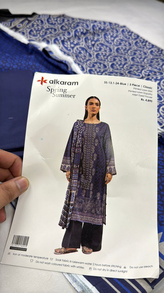 ALKARAM LAWN 3 PC