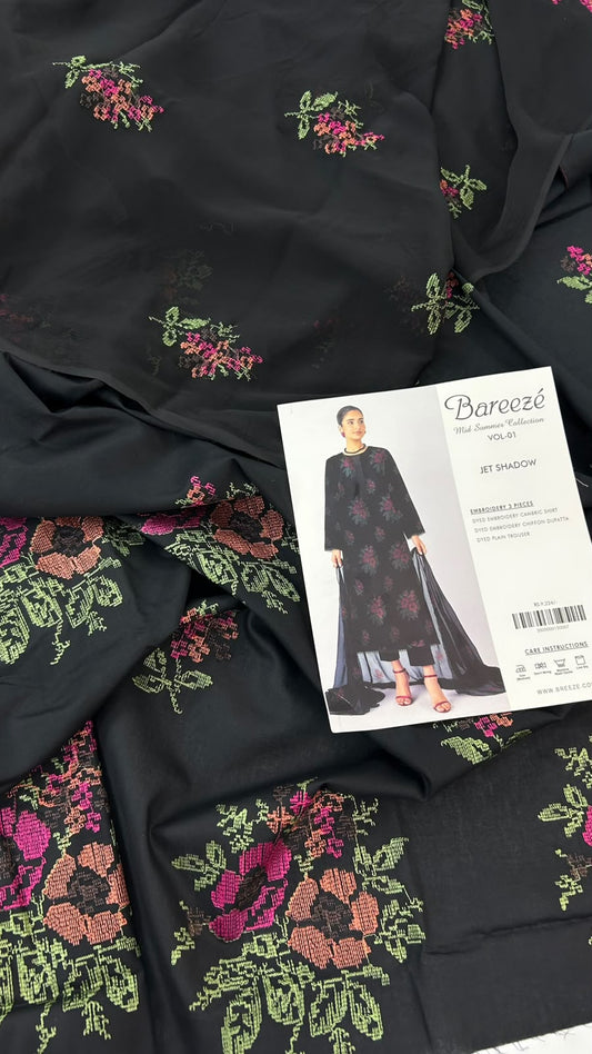 BAREEZE EMB LAWN 3 PC