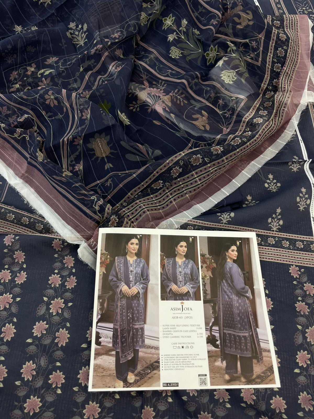 ASIMJOFA LAWN 3 PC
