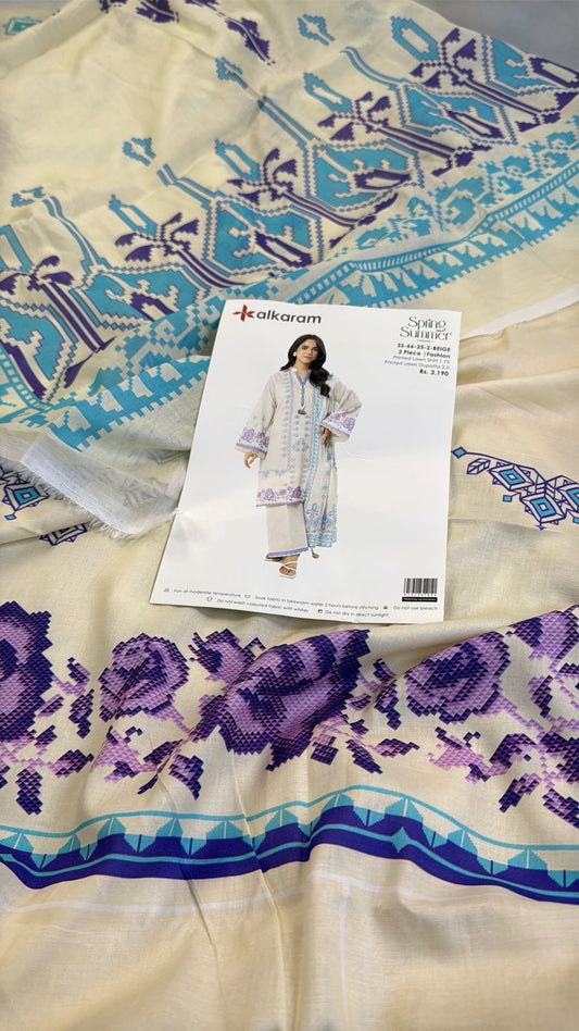 ALKARAM 2PC SHIRT DUPATTA