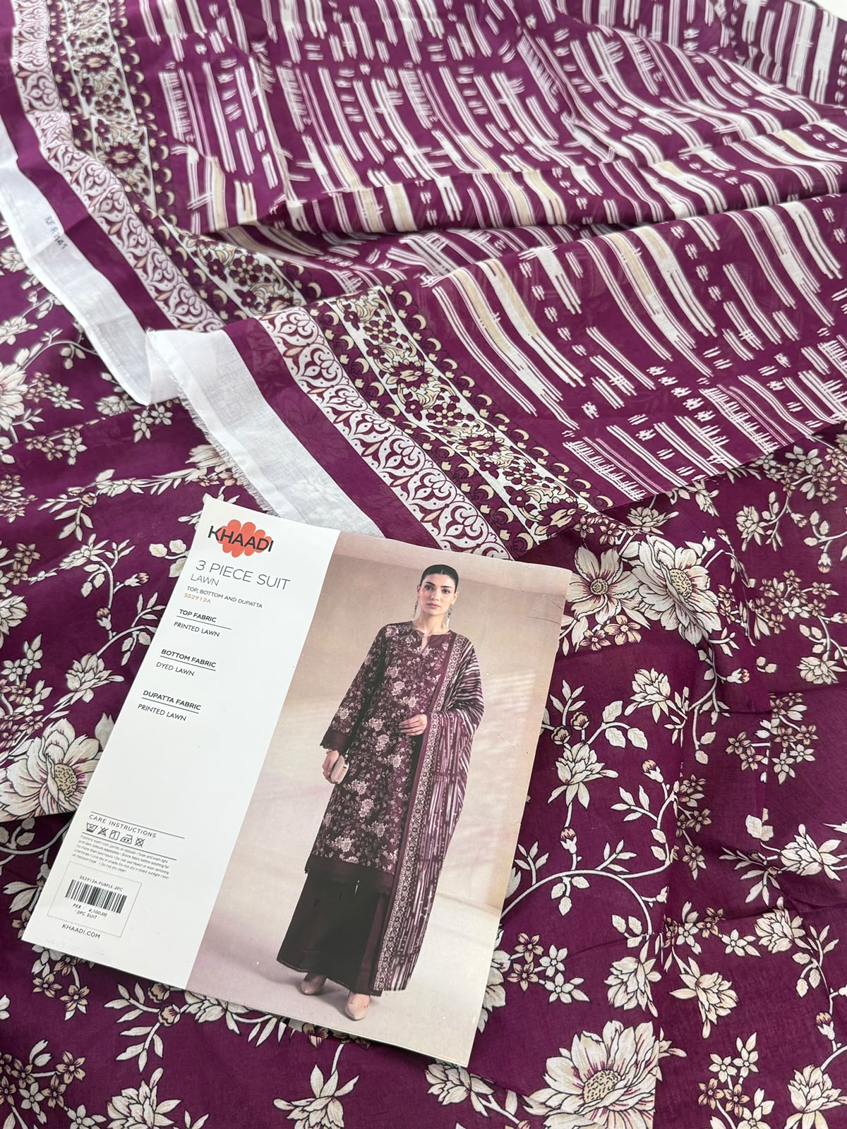 KHAADI LAWN 3 PC