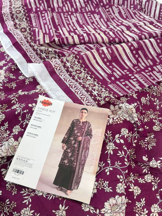 KHAADI LAWN 3 PC
